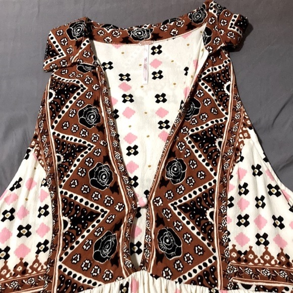 Free People Gorgeous Boho Tunic Top/Mini Dress Size Large - Picture 5 of 8